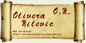 Olivera Milević vizit kartica